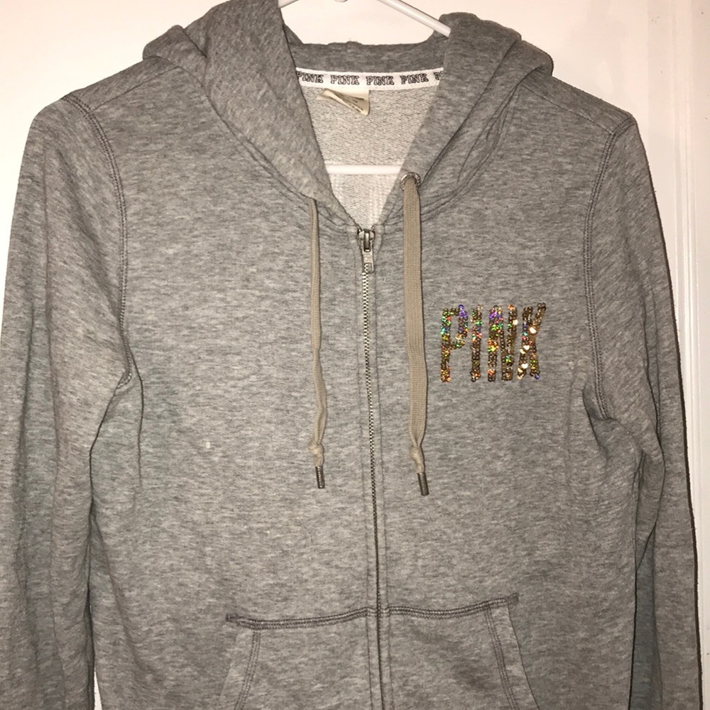 Pink zip up hoodie